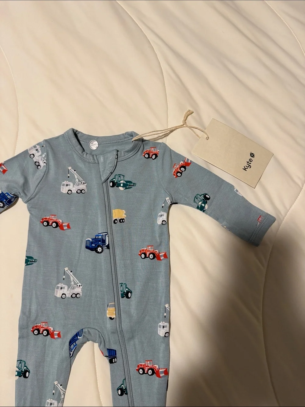 Kyte BABY Blue Vehicle-Print Footed One-Piece